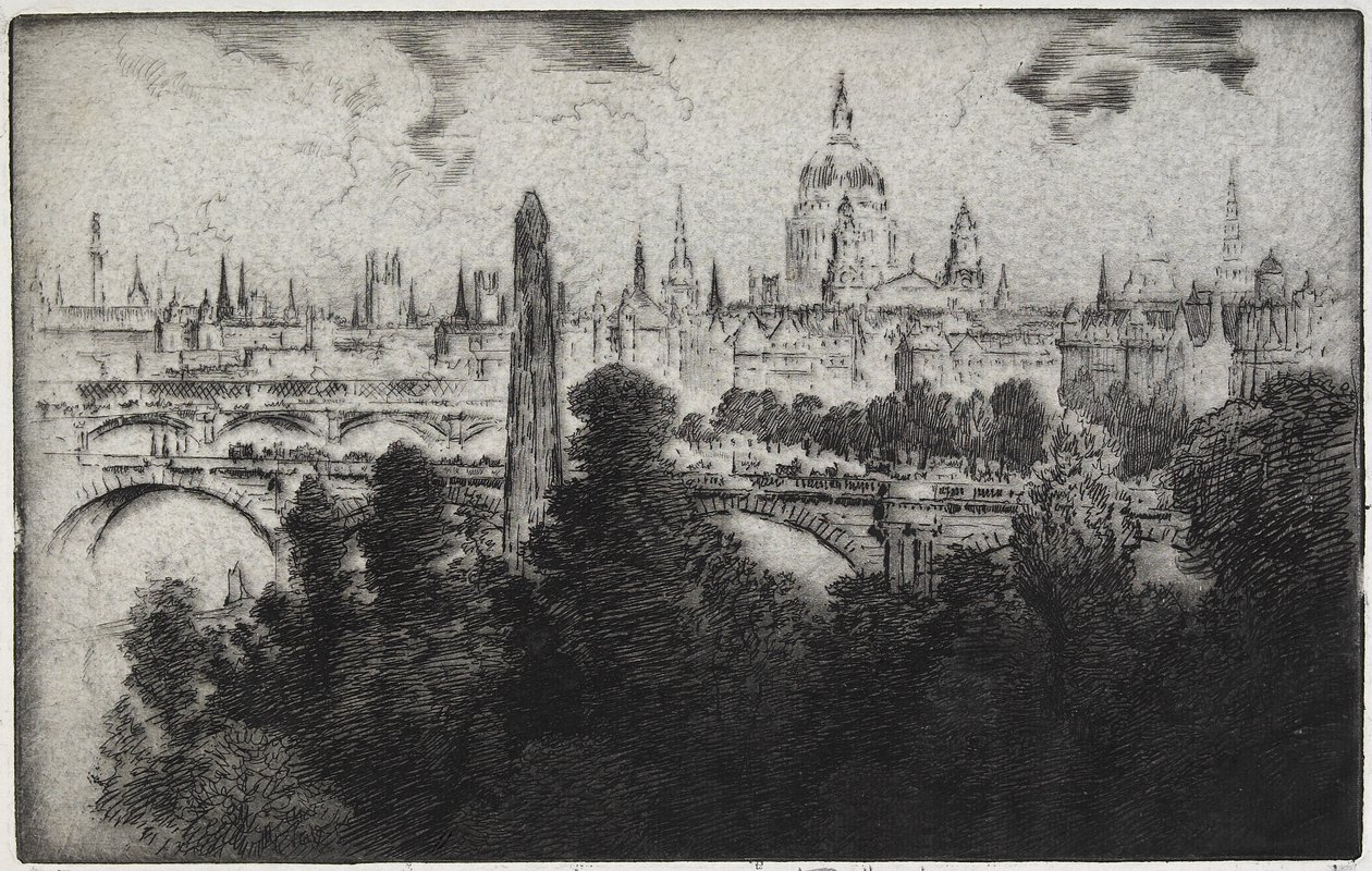 Londra Üzeri Dolgu Bahçeleri, 1906 by Joseph Pennell