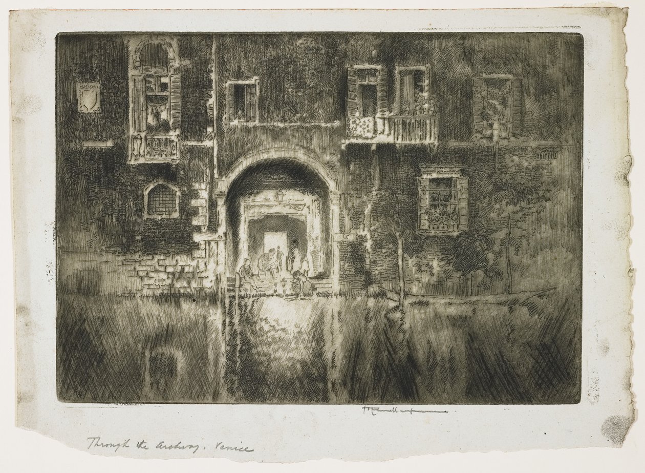 Abazzia Yakını, Venedik, 1883 by Joseph Pennell