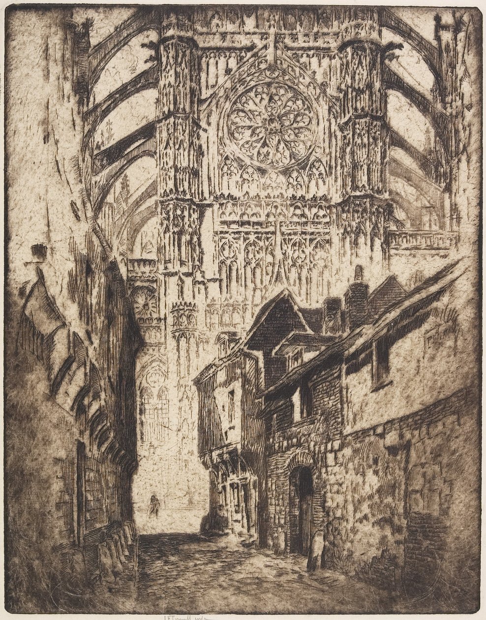 Gül Pencere, Beauvais, 1907 by Joseph Pennell