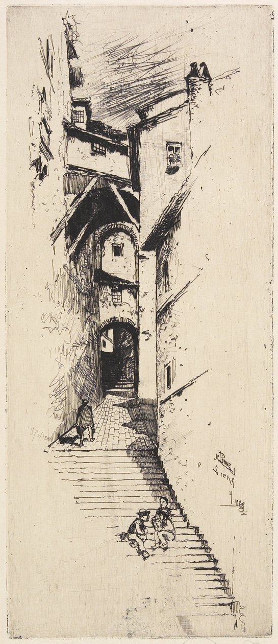 Merdivenler Sokağı, Siena, 1883 by Joseph Pennell