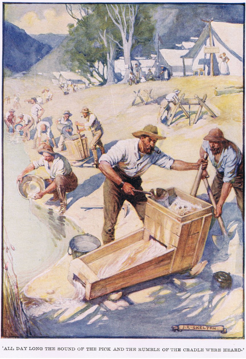 Bütün gün kazma sesi ve beşiğin gümbürtüsü duyuldu by Joseph Ratcliffe Skelton