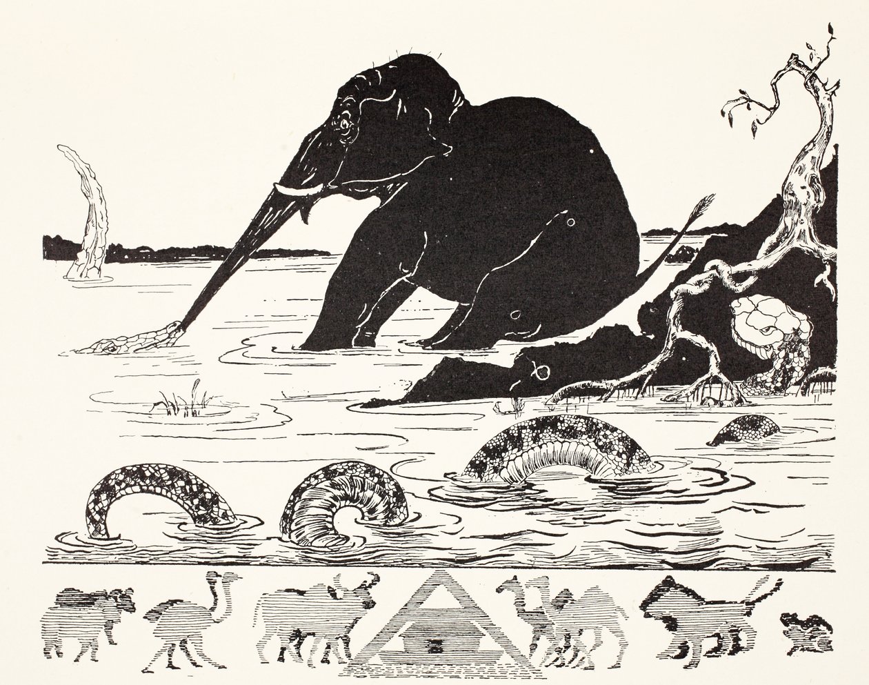 Timsah tarafından burnunu çeken Filin Çocuğu, Rudyard Kipling