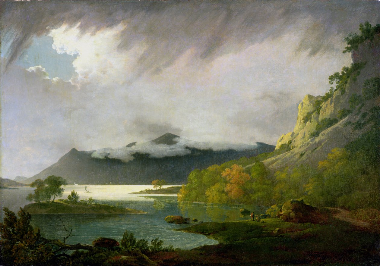 Uzakta Skiddaw ile Derwent Su, c.1795-6 by Joseph Wright of Derby