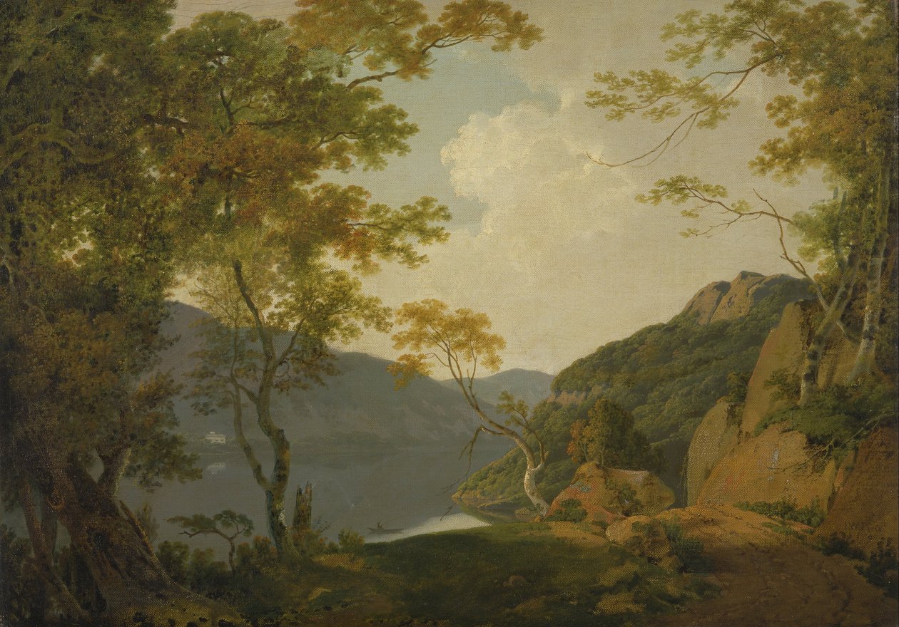 göl sahnesi by Joseph Wright of Derby