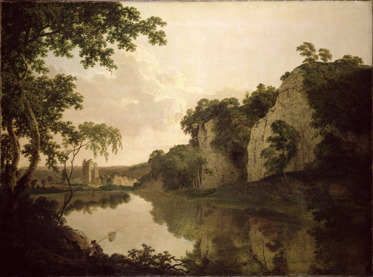 Dale Manastırı ile manzara by Joseph Wright of Derby