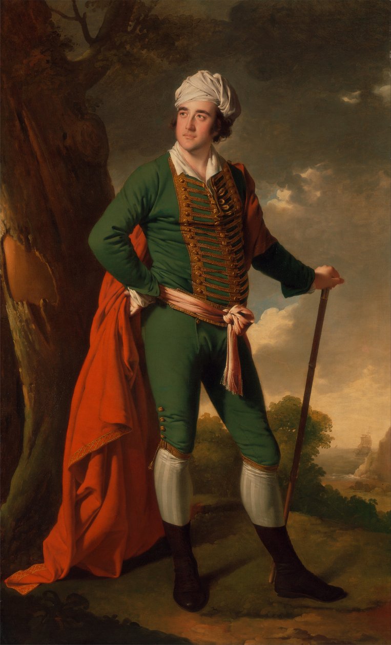 Hint Kaptanı Olarak Bilinen Bir Adamın Portresi by Joseph Wright of Derby