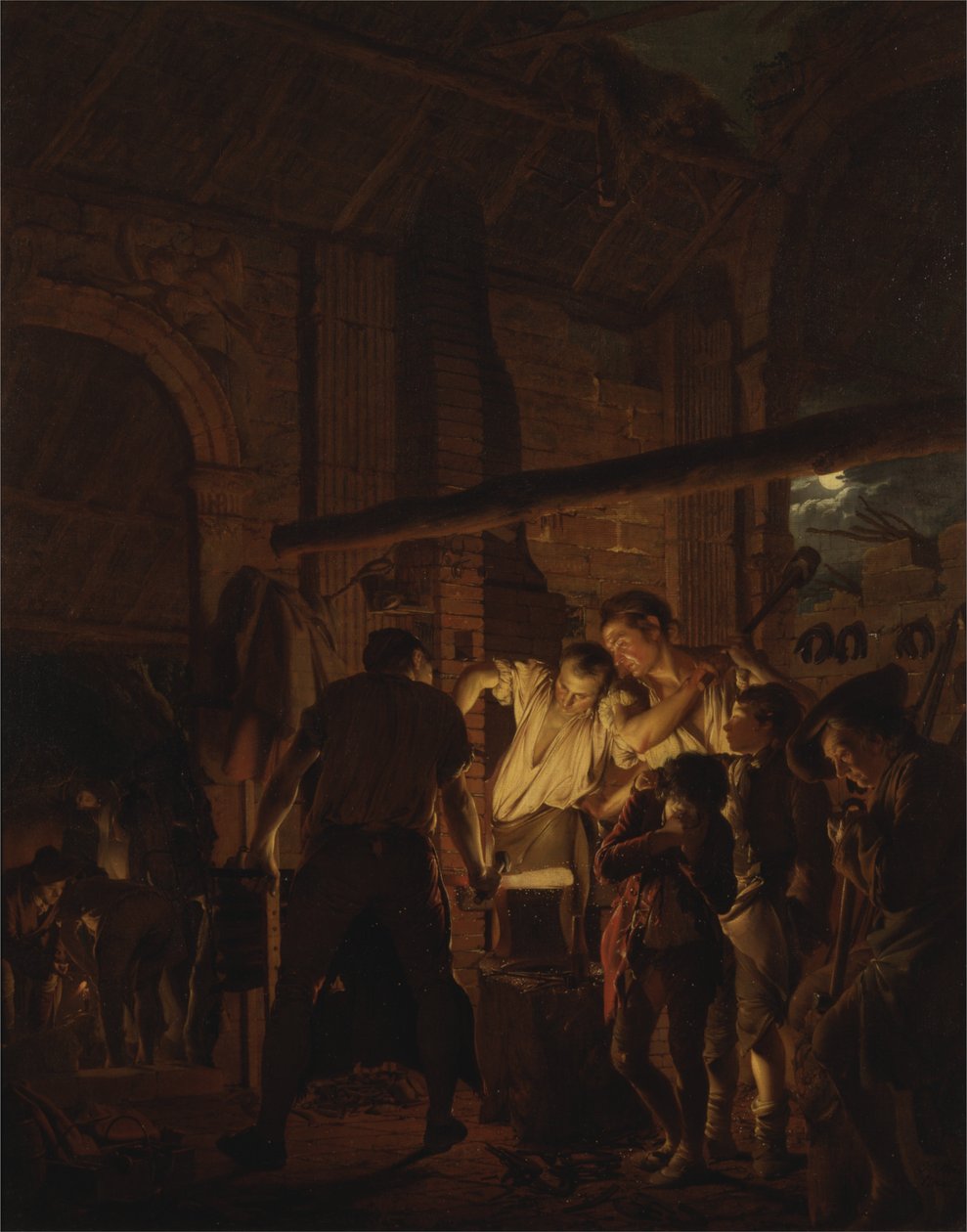 Demirciler Dükkanı by Joseph Wright of Derby