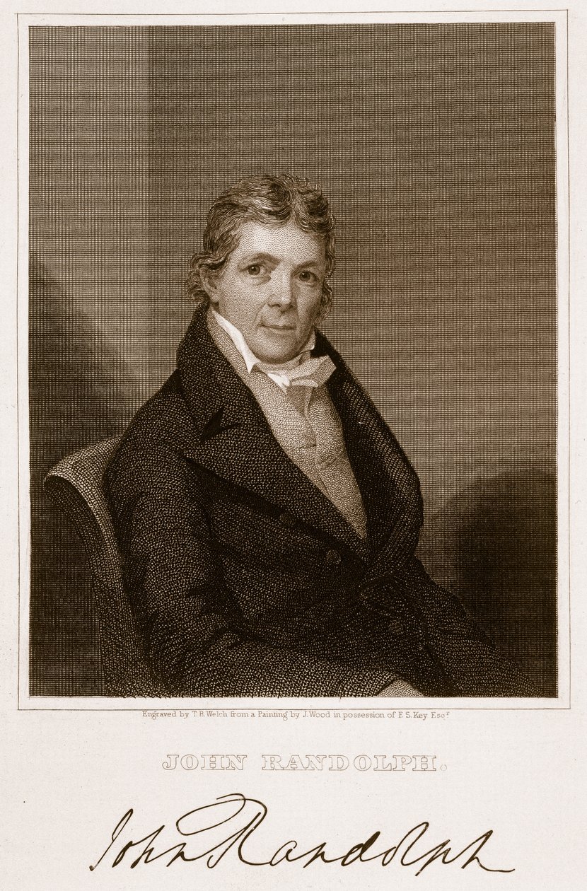 John Randolph (1773-1833), Thomas B. Welch (1814-74) tarafından oyulmuş by Joseph Wood