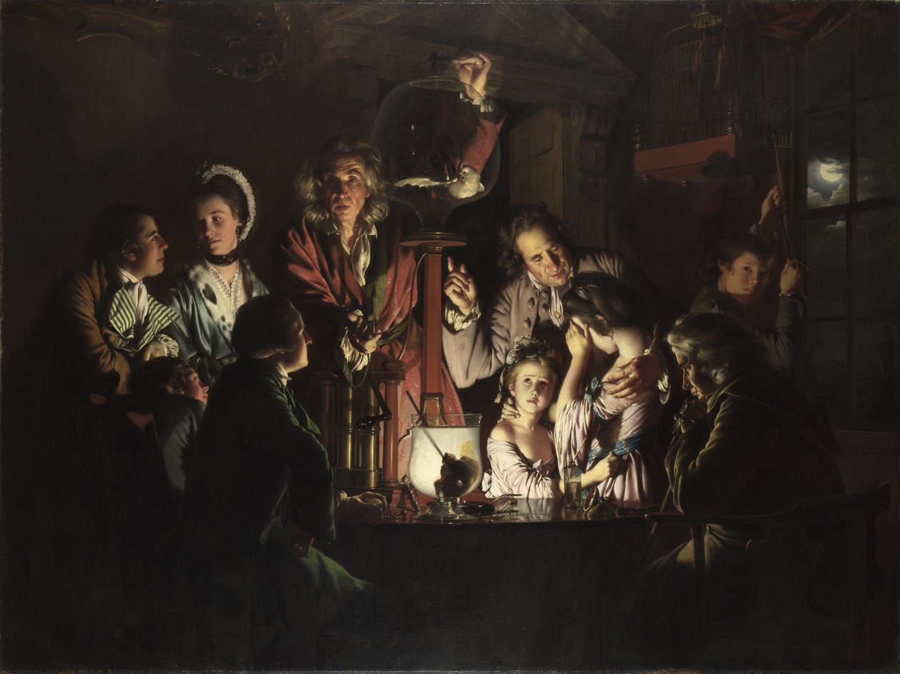 Hava Pompasındaki Kuş Üzerinde Bir Deney by Joseph Wright of Derby