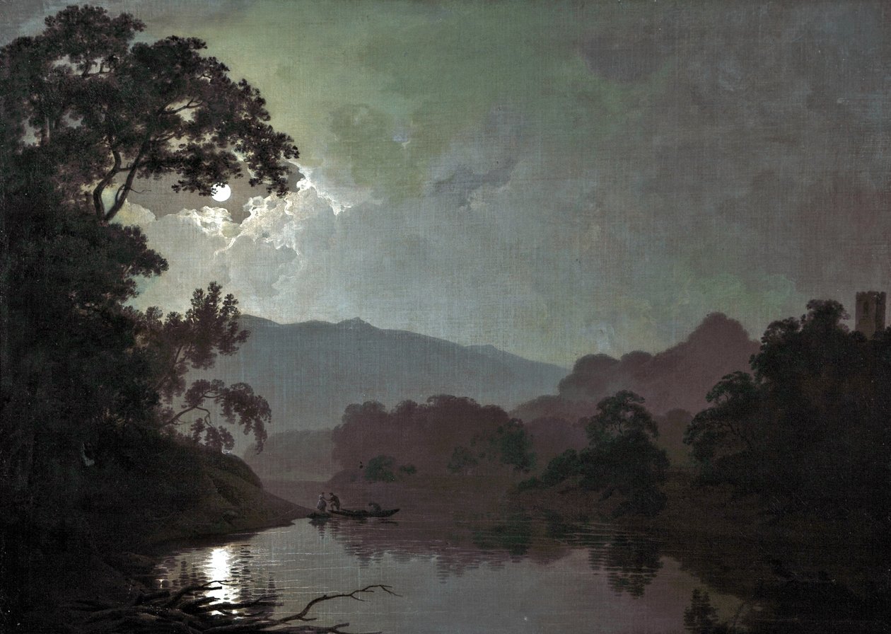 Ay Işığında Kar Yağışı, 1792 by Joseph Wright of Derby