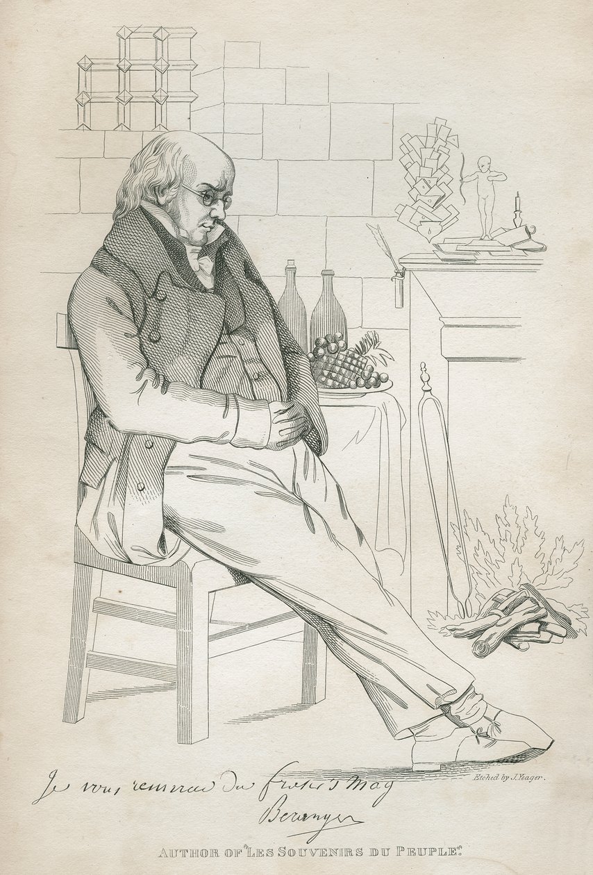 Pierre-Jean de Beranger (1780-1857) by Joseph Yeager