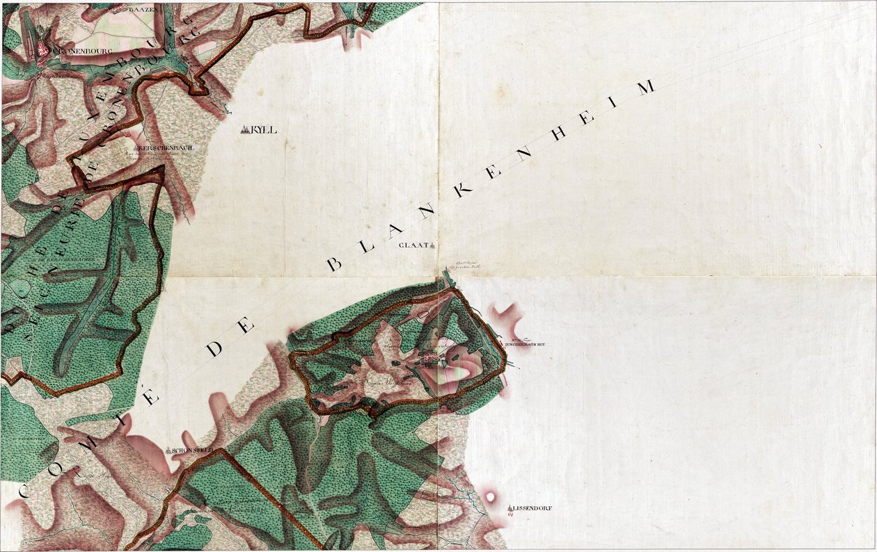 Cronenbourg Haritası - Kronenburg Dahlem by Joseph de Ferraris