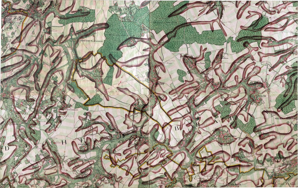 Seneffe, Belçika Haritası by Joseph de Ferraris