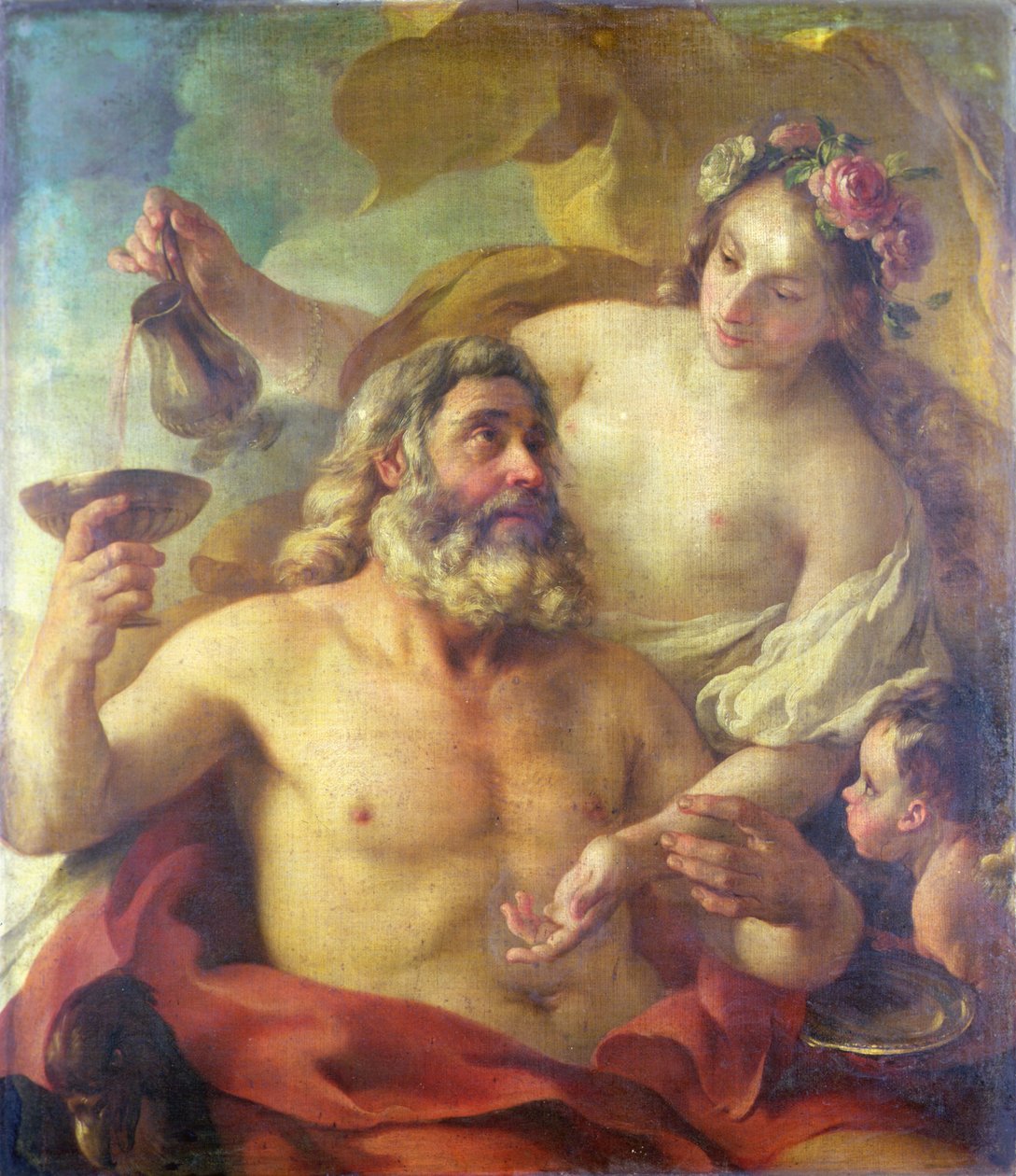 Jüpiter, Hebe ve Aşk Tanrısı by Joseph-Marie the Elder Vien