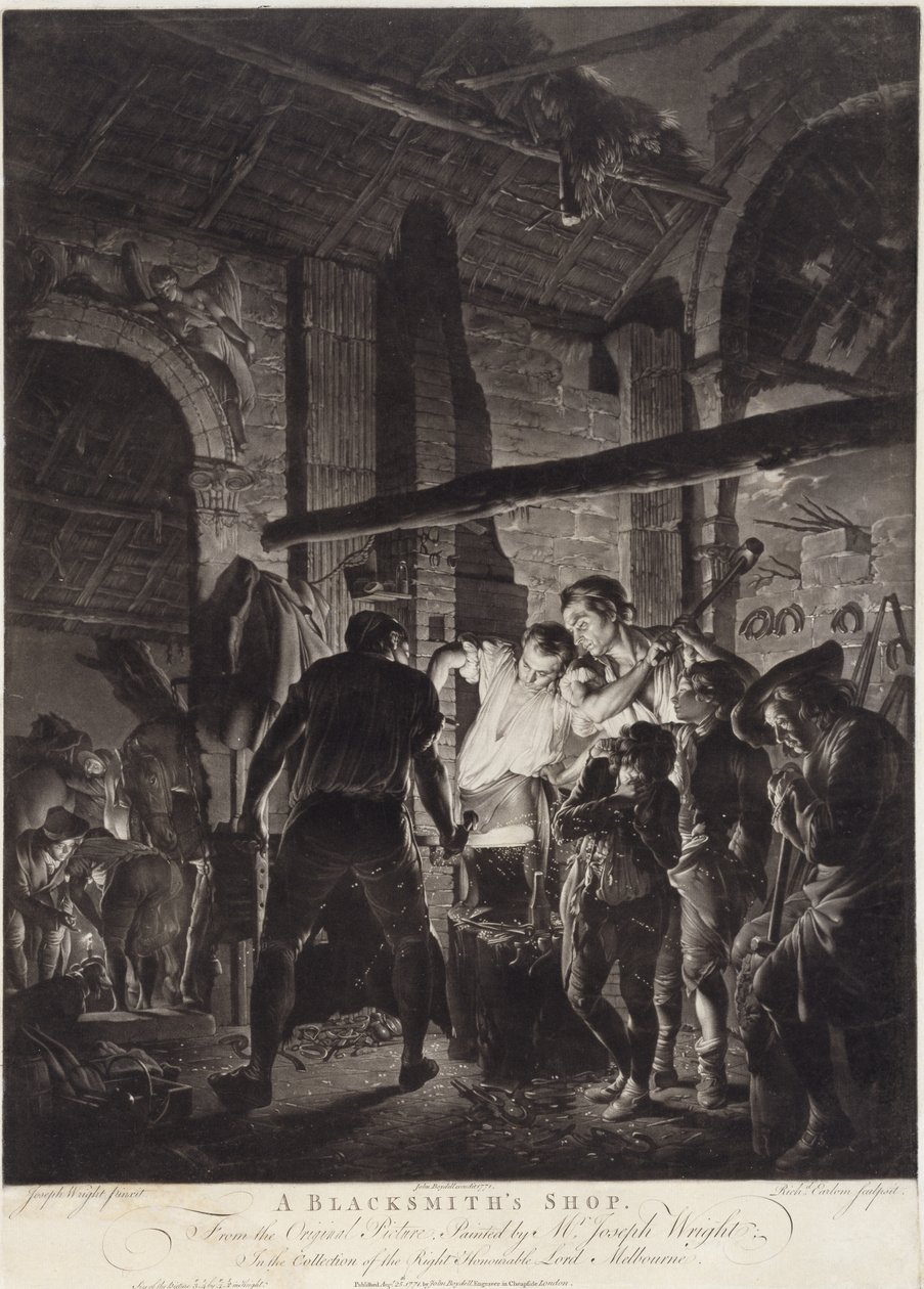 Ikarita ya Edwardian by Joseph (after) Wright of Derby