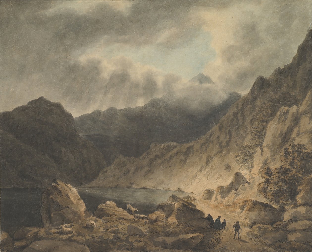 Göl Üzerinde Fırtına, 1800-1811. by Joseph Barber.