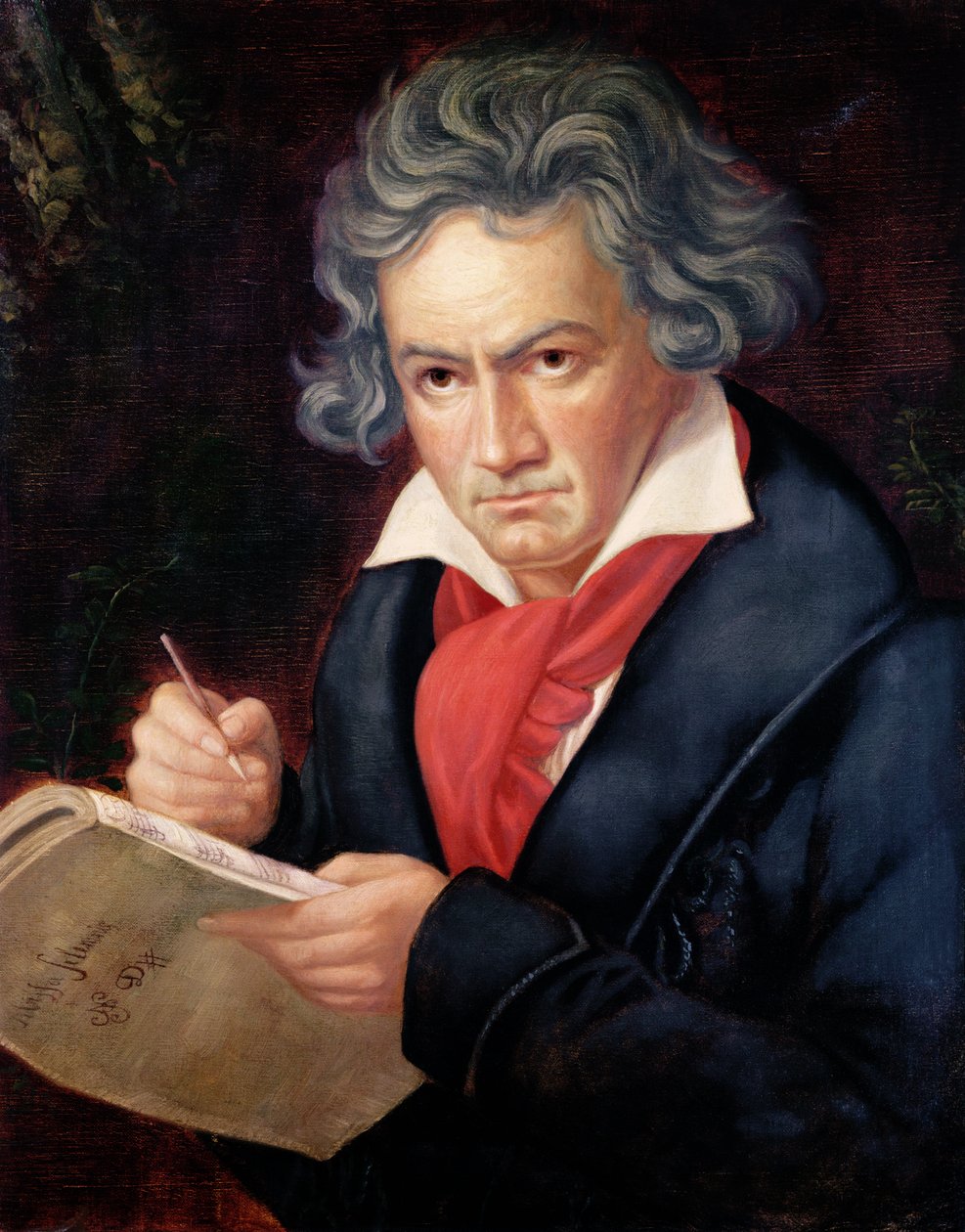 Ludwig van Beethoven (1770-1827) 'Missa Solemnis'ini besteliyor by Joseph Carl Stieler