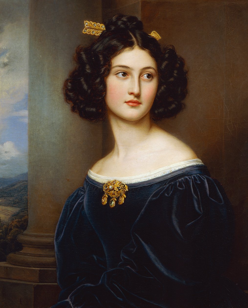 Nanette Boyun Portresi (1812 - 1876) by Joseph Carl Stieler