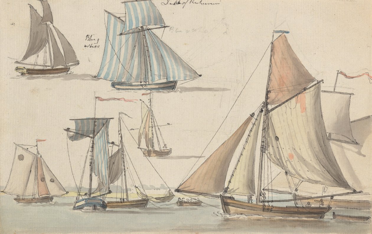 Richmond Dükü: Slooplar, Guletler, Kayıklar by Joseph Cartwright