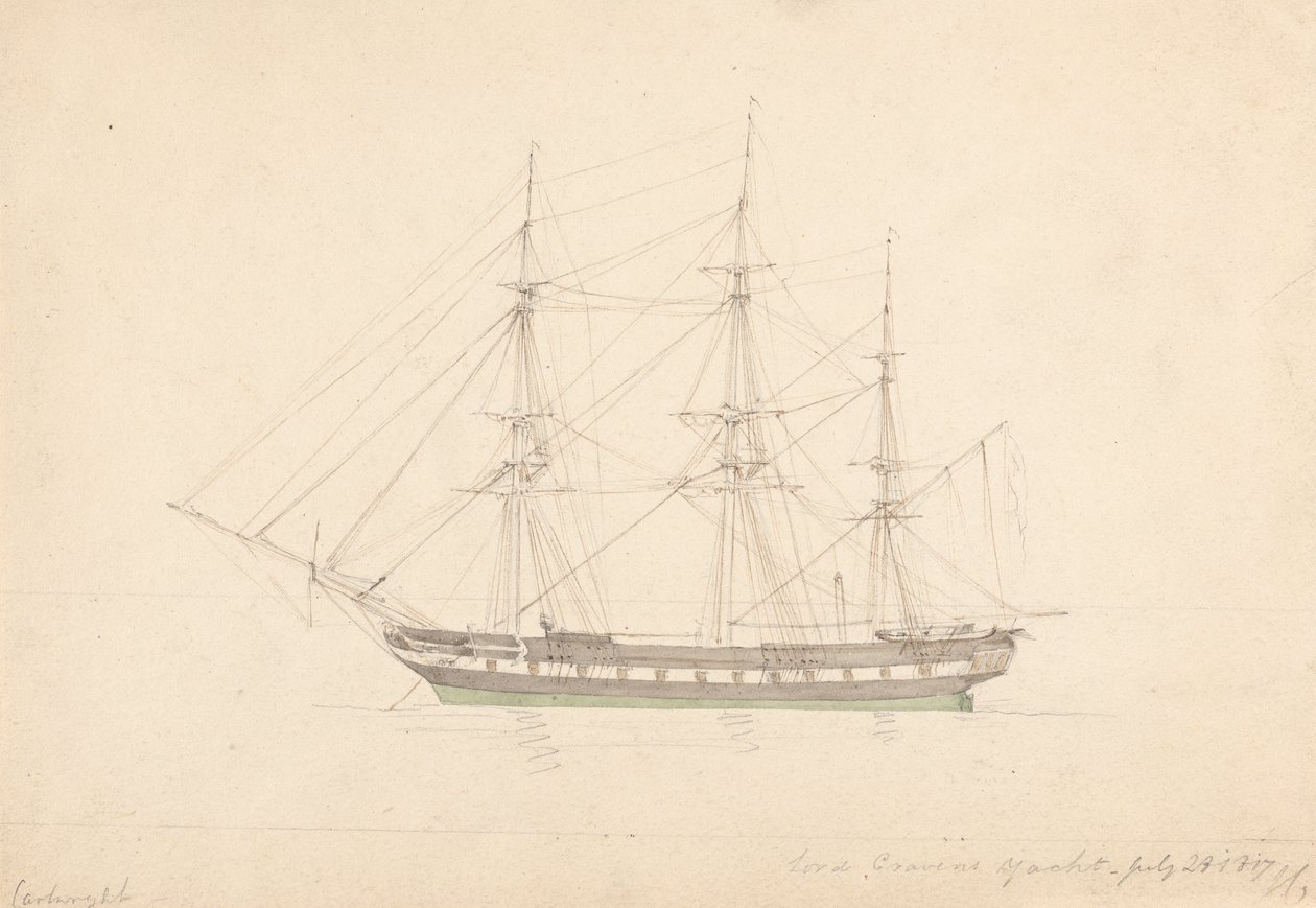 Lord Craven'in Yatı, 23 Temmuz 1817 by Joseph Cartwright