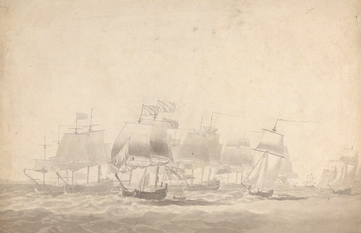 Ağır Denizlerde Savaş İçin Oluşan Birkaç Gemi by Joseph Cartwright