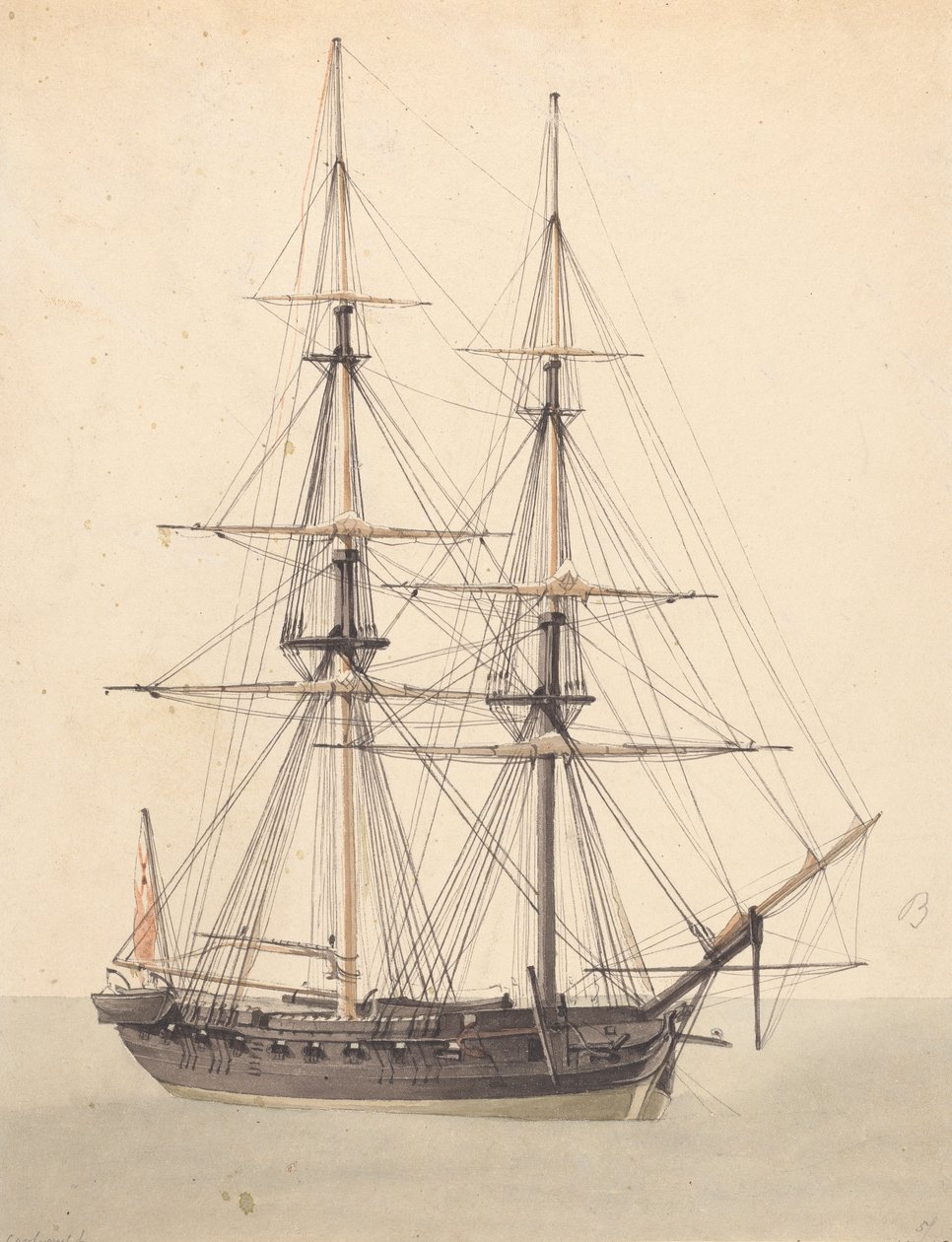 Tek Korvet. Öne Yay by Joseph Cartwright