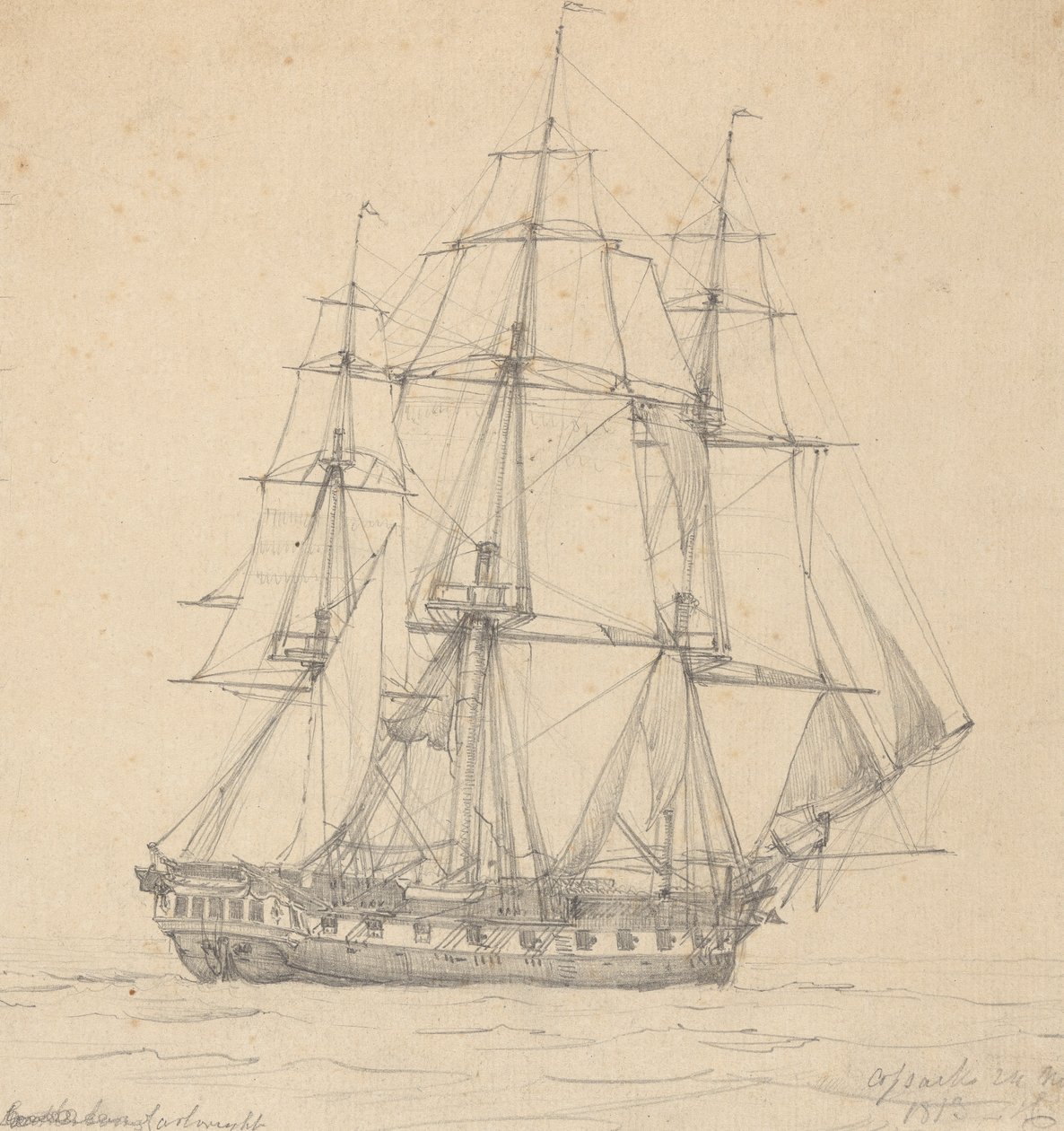Tek Fırkateyn, Kıç İleri 1813 by Joseph Cartwright