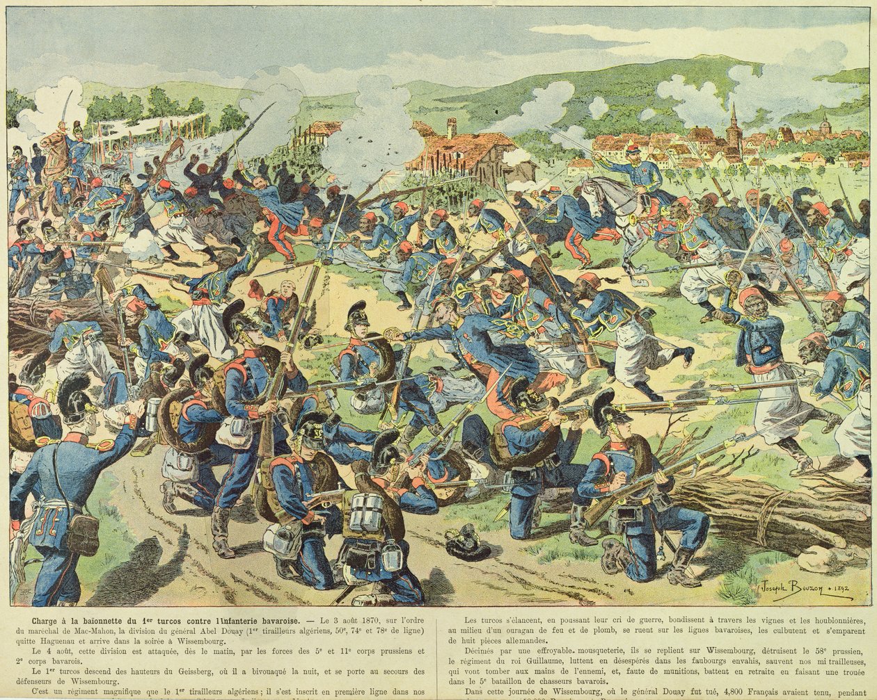 Wissembourg Savaşı, 3-4 Ağustos 1870 by Joseph Charles (after) Beuzon