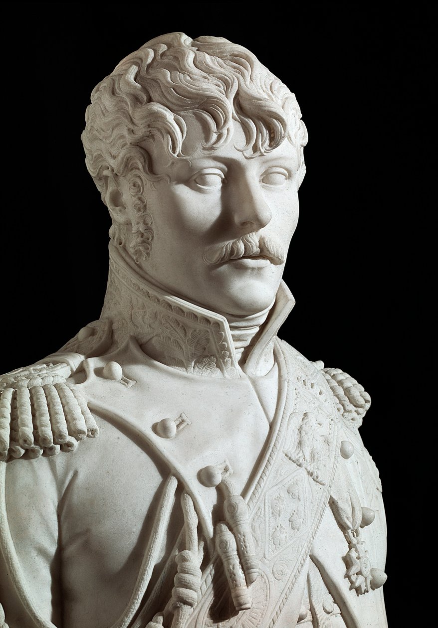 Eugene Rose de Beauharnais called Prince Eugene vice king of Italy then Duke of Leuchtenberg (1781-1824), adoptive son of Napoleon I Marble Sculpture by Joseph Chinard (1756-1813) 1806 Versailles, castle museum by Joseph Chinard