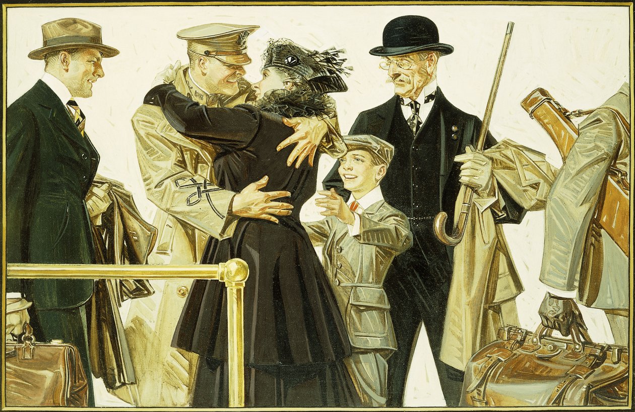 Eve Dönüş by Joseph Christian Leyendecker