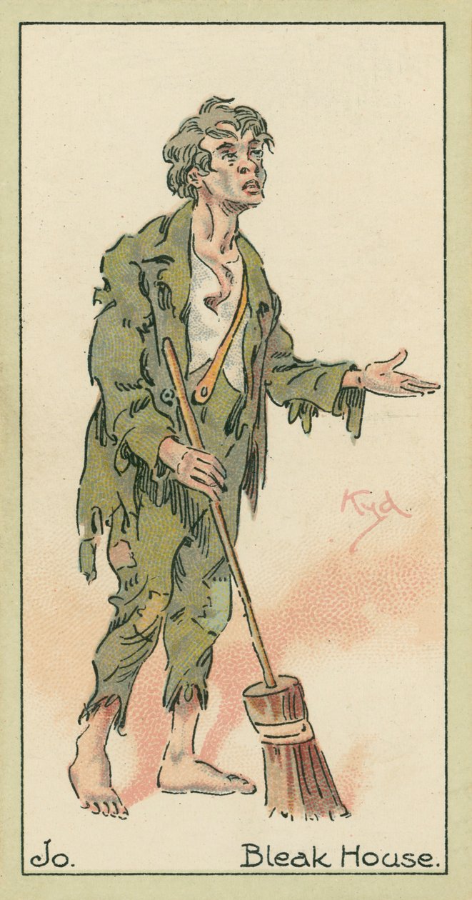 Jo, Kasvetli Ev (renkli lito) by Joseph Clayton (1856-1937) (after) Clarke