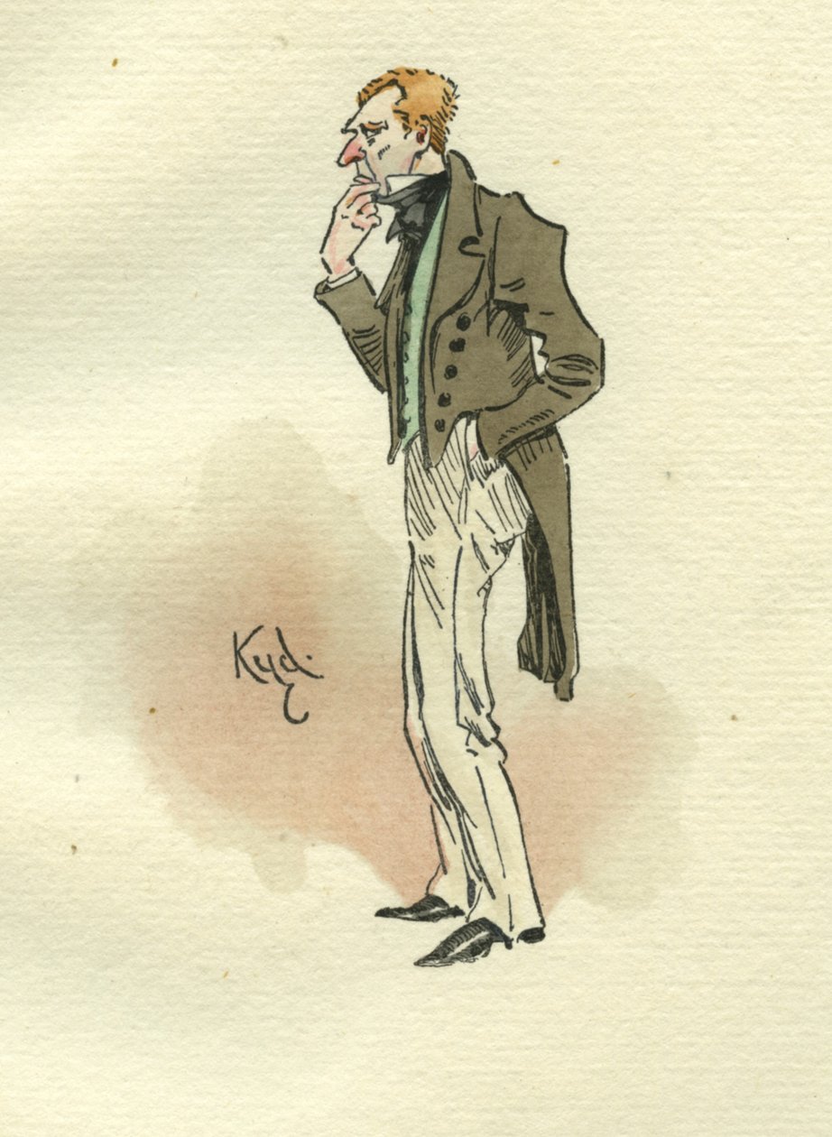 David Copperfield'den Uriah Heep (kağıt üzerinde mürekkep ve tuvalet) by Joseph Clayton Clarke