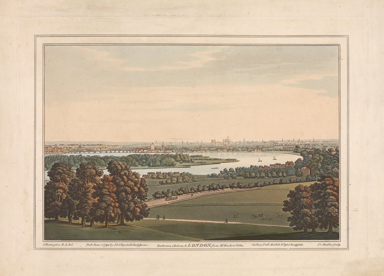 Bay Rucker's Villa'dan Battersea, Chelsea ve Londra by Joseph Constantine Stadler
