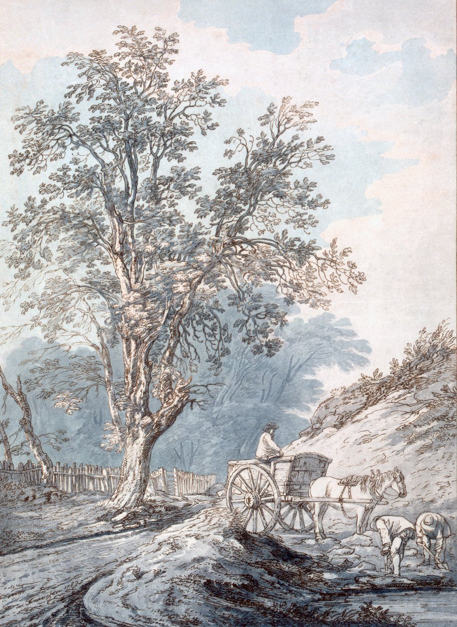 Araba ve At (yumuşak zemin aşındırma) by Joseph Constantine Stadler