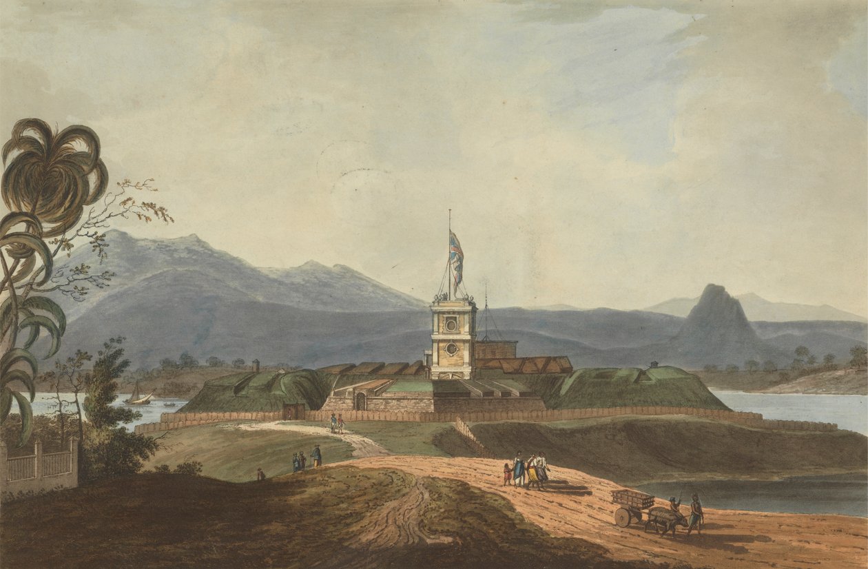 Fort Marlborough'nun Güney Doğu Görünümü, Benkulen, Sumatra, 1799 by Joseph Constantine Stadler
