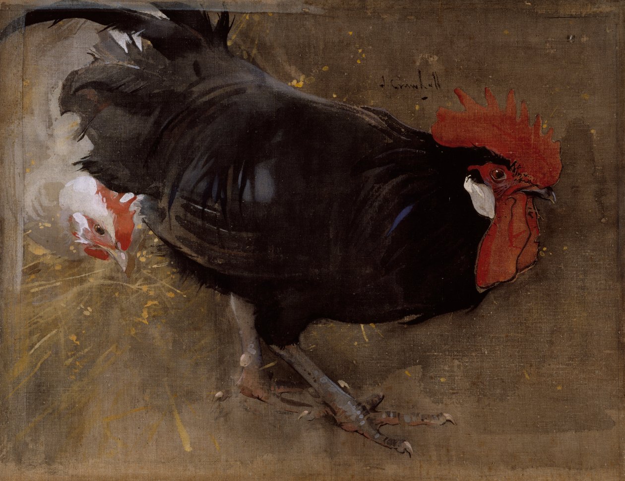 Kara Horoz (keten üzerine guaş) by Joseph Crawhall