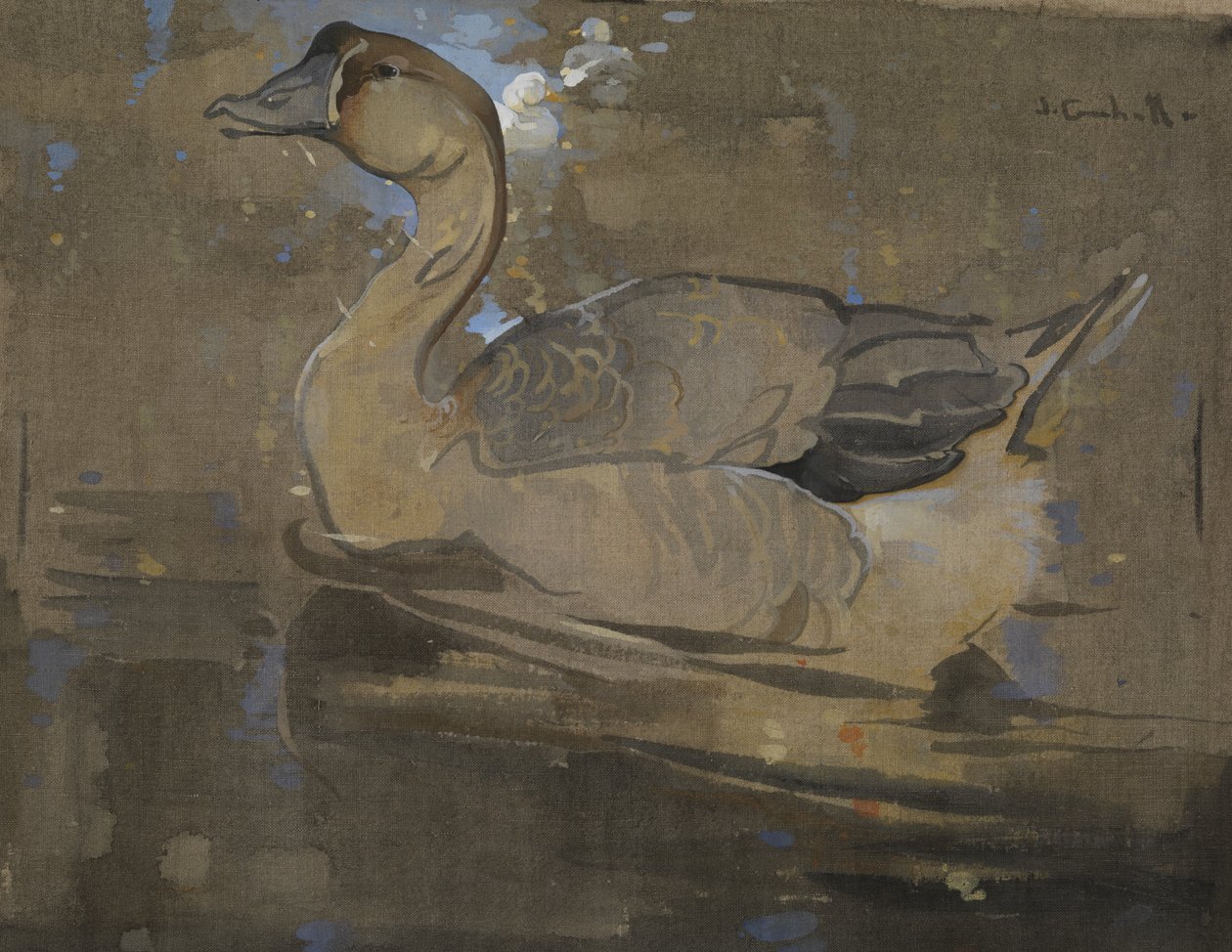 Çin Kazı (keten üzerine guaj) by Joseph Crawhall
