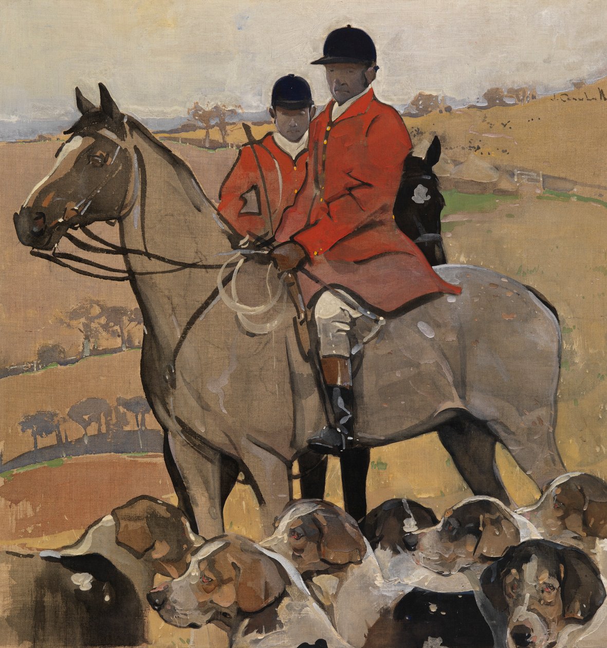 The Meet (keten üzerine guaj) by Joseph Crawhall
