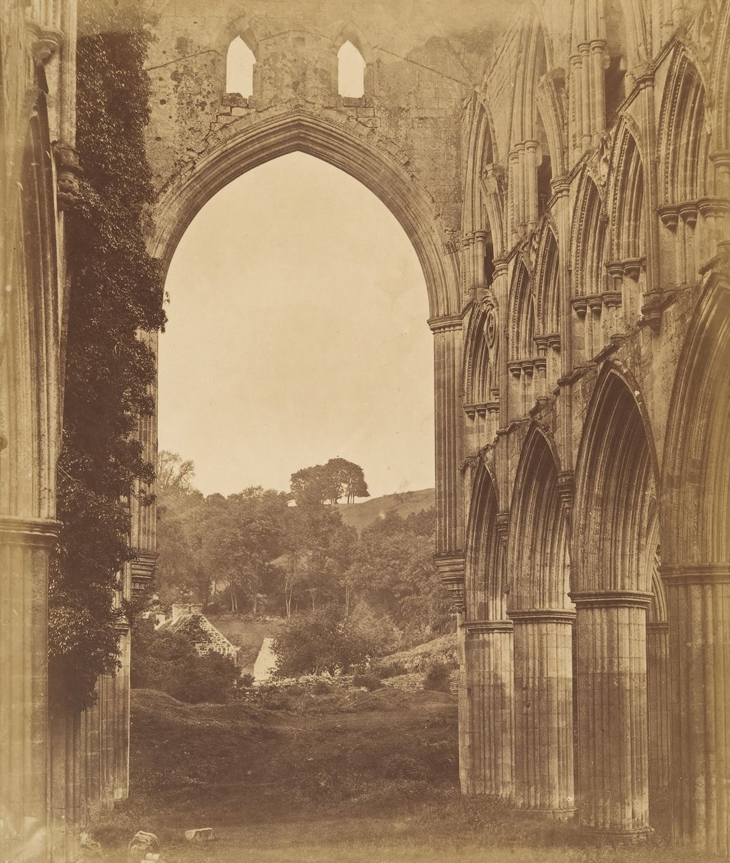 Rievaulx Manastırı. Koronun içi, 1850