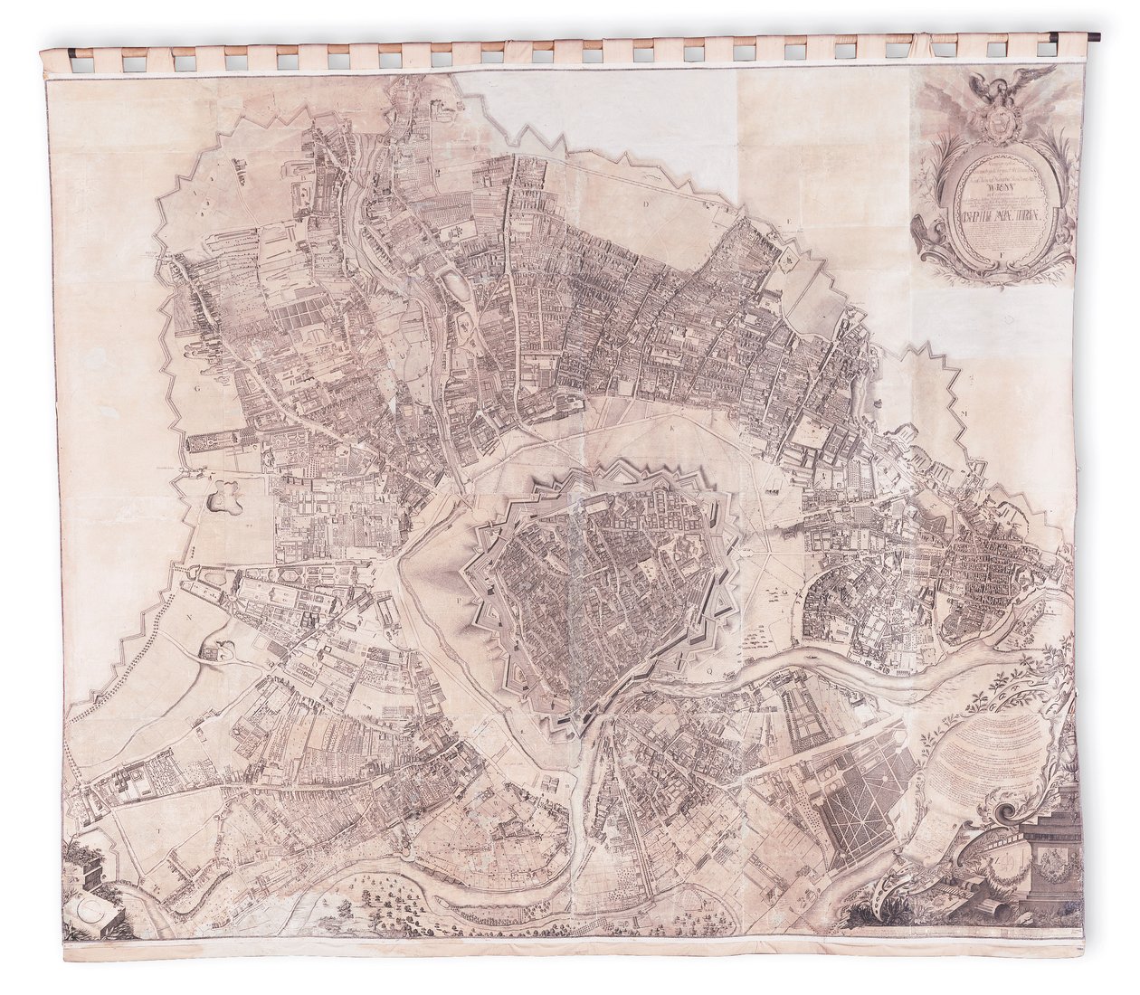 Viyana duvar haritası, 1776 veya 77 by Joseph Daniel Huber