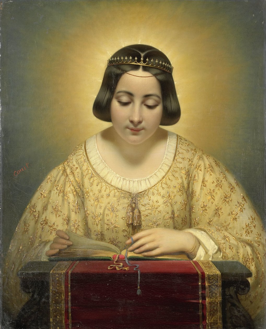 Pages Kontesi, née de Cornellan, St Catherine olarak by Joseph Desire Court