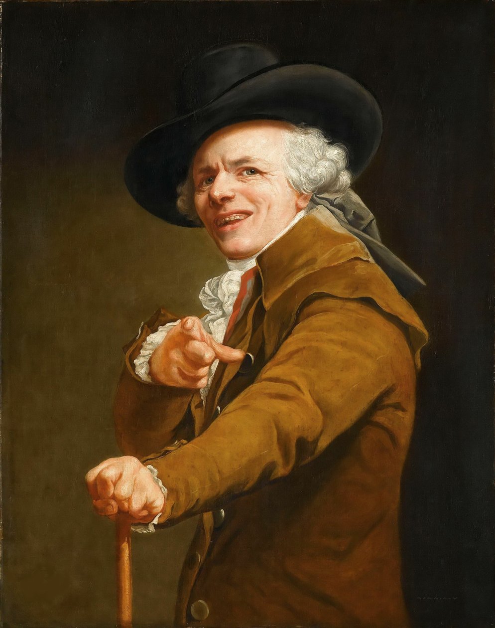 Sanatçının alaycı kılığında kendi portresi, c. 1793. by Joseph Ducreux