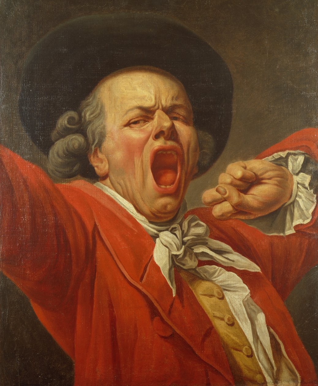 Esneyen Bir Adam Olarak Otoportre by Joseph Ducreux