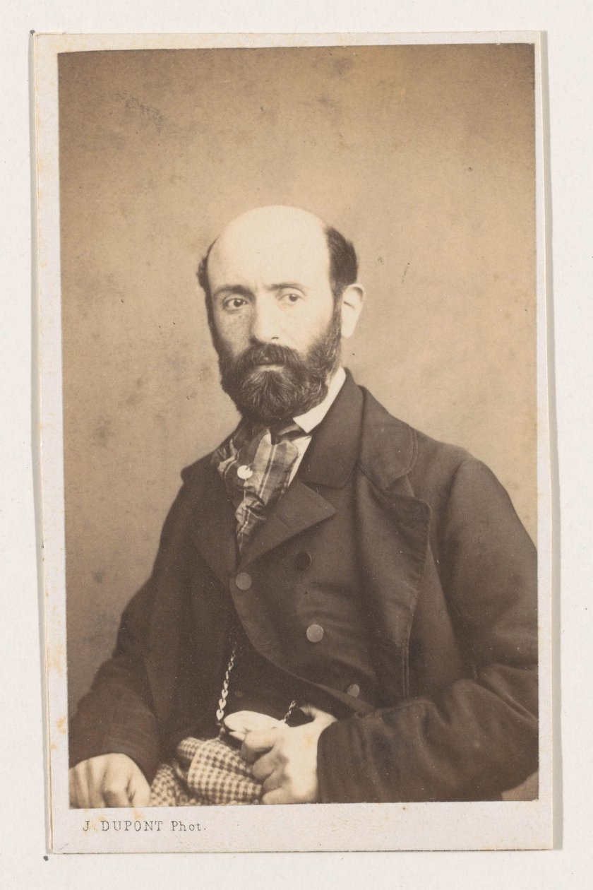 Portret van de schilder Bodin, yarım figür Anvers Okulu. Portreler biyografiler kartvizitler. Koleksiyon Dupont (dizi adı) by Joseph Dupont