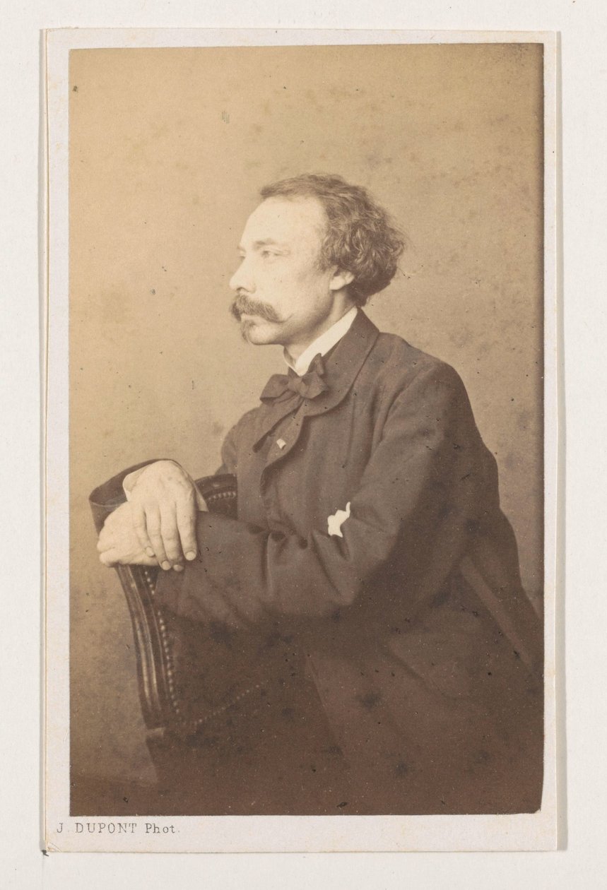 Portret van de schilder Eugène François de Block, yarım figür Anvers Okulu. Portreler biyografiler kartvizitler. Koleksiyon Dupont (dizi adı) by Joseph Dupont