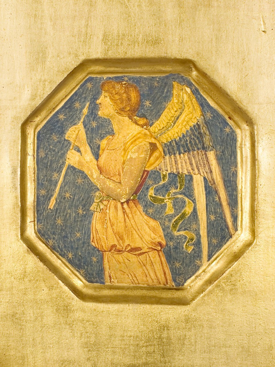 Oklu melek, Crystofore'den detay by Joseph Edward Southall