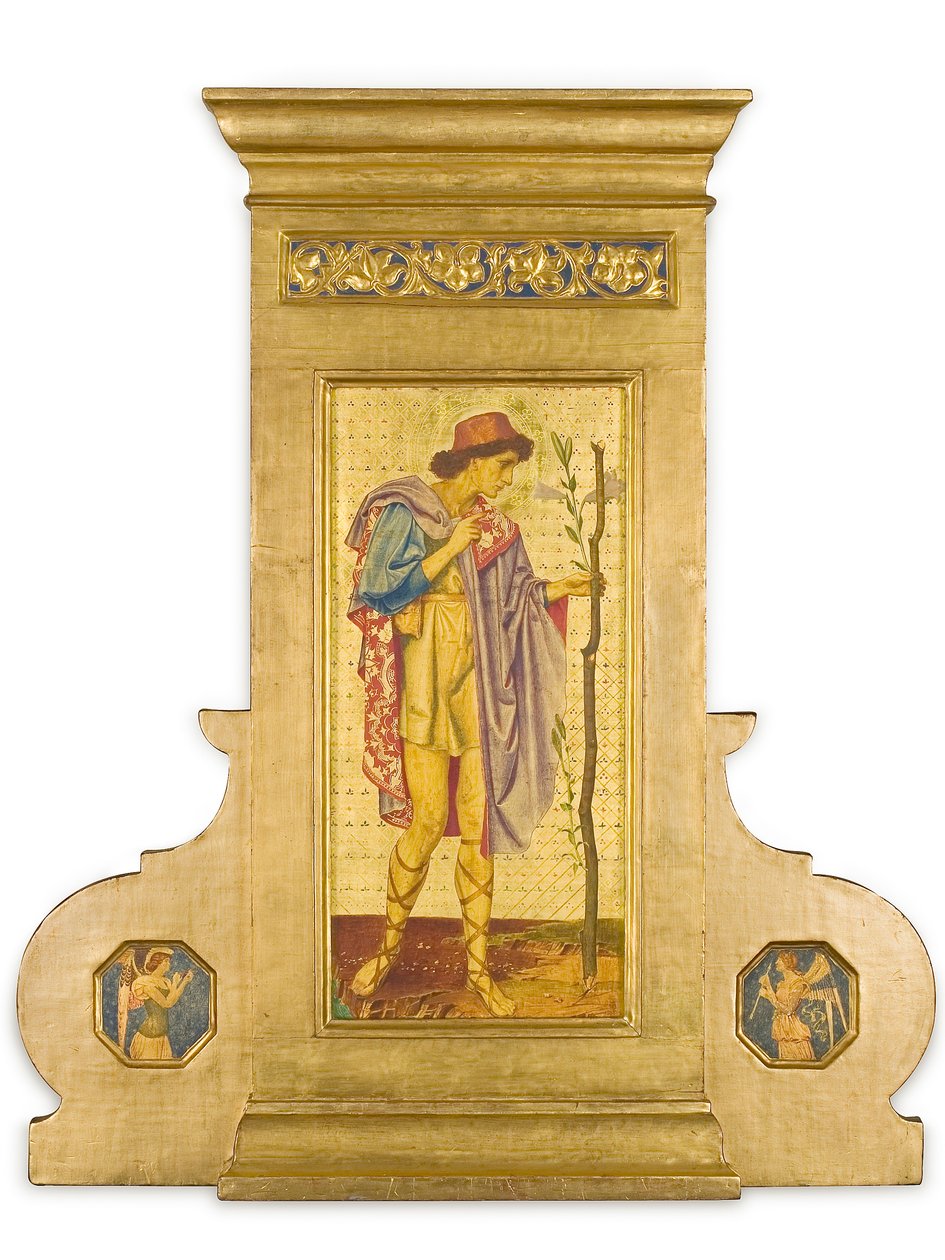 Crystofore, 1898-99 (araçlı altın varaklı panel üzerinde karışık ortam) by Joseph Edward Southall