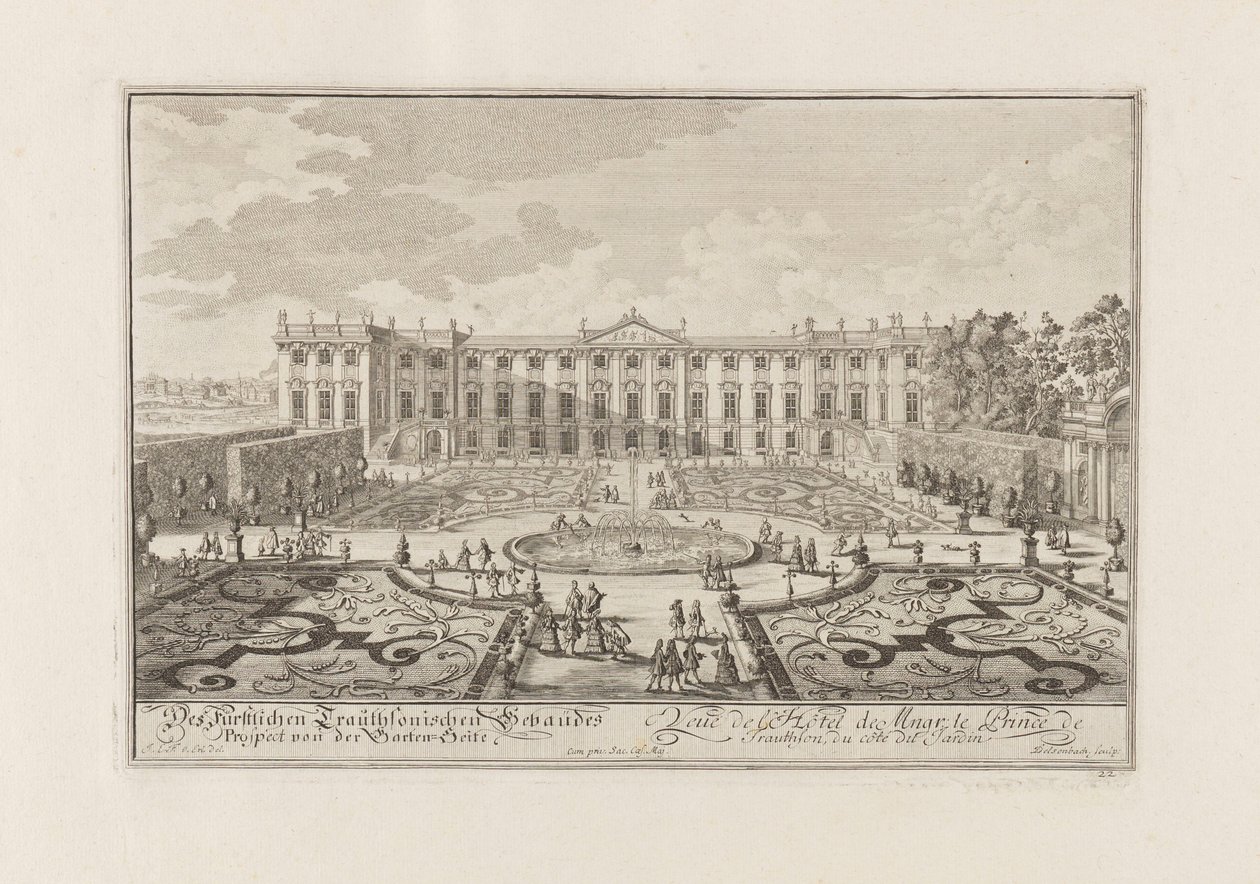 Palais Trautson, Viyana, 1719. by Joseph Emanuel Fischer von Erlach