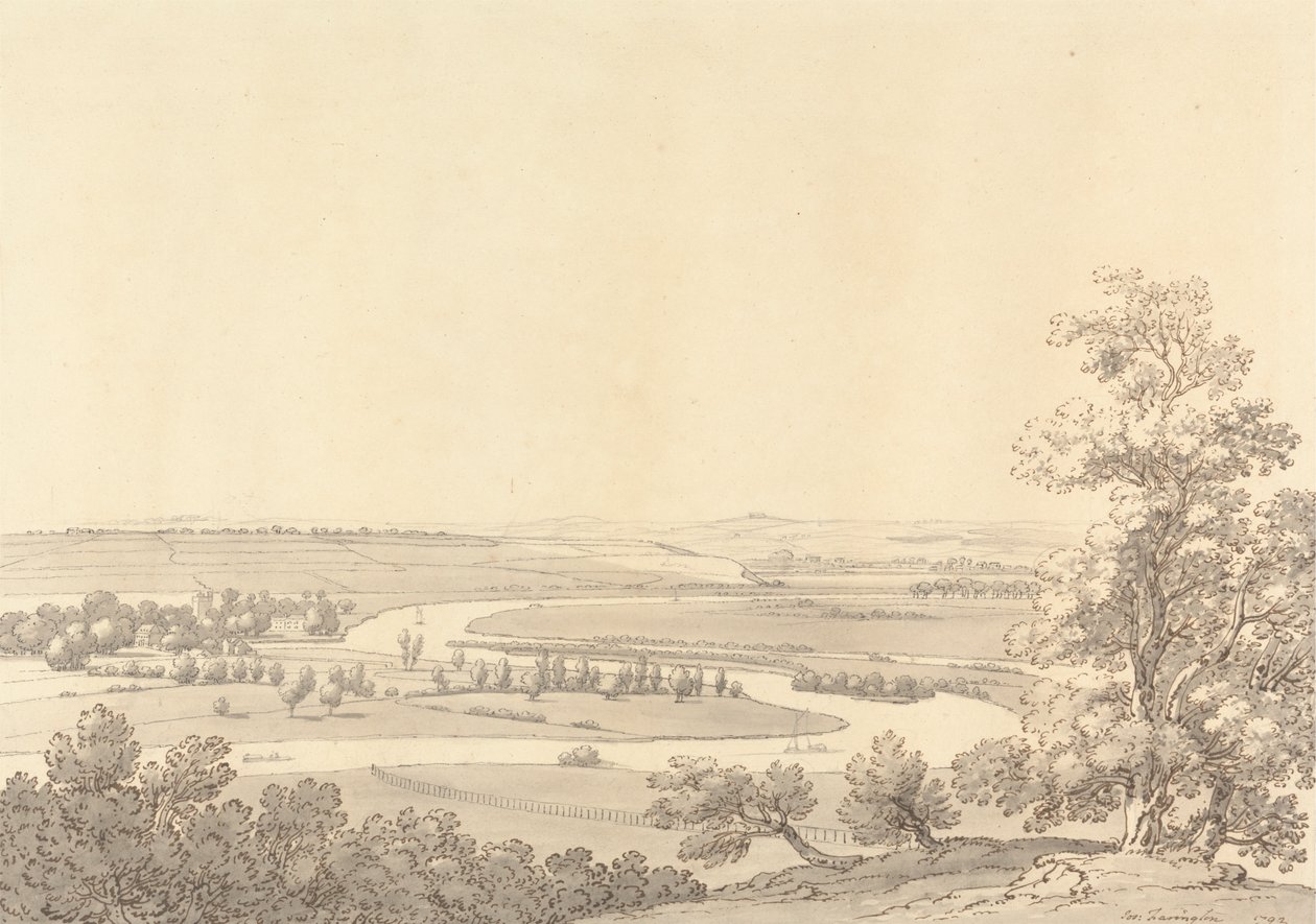 Thames Nehri üzerinde Cookham, Berkshire by Joseph Farington