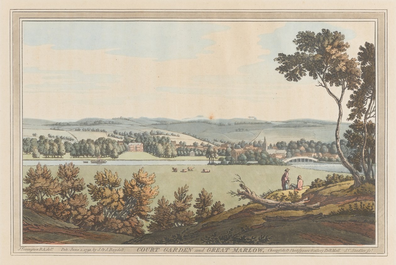 Mahkeme Bahçesi ve Büyük Marlow by Joseph Farington